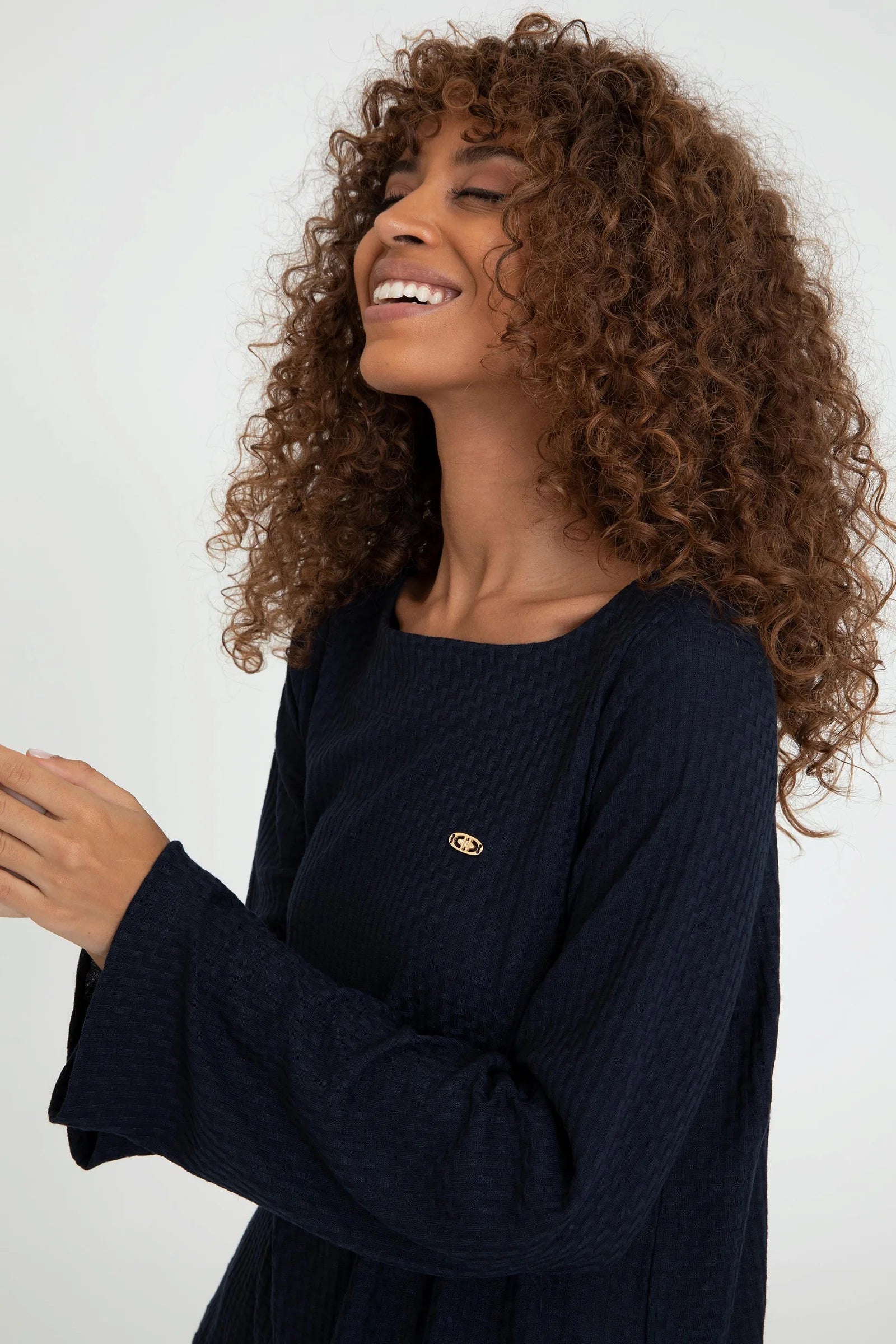 US Polo Assn. Form Fit Pocket Less Pullover with Metal USPA Logo Wom