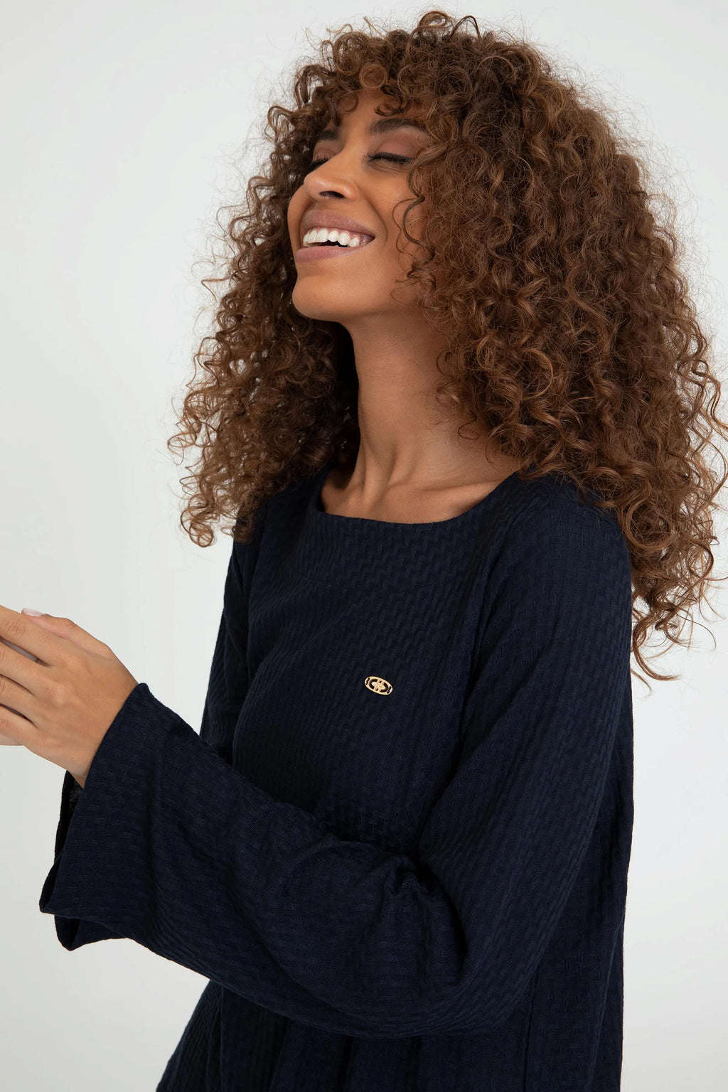US Polo Assn. Form Fit Pocket Less Pullover with Metal USPA Logo - Women