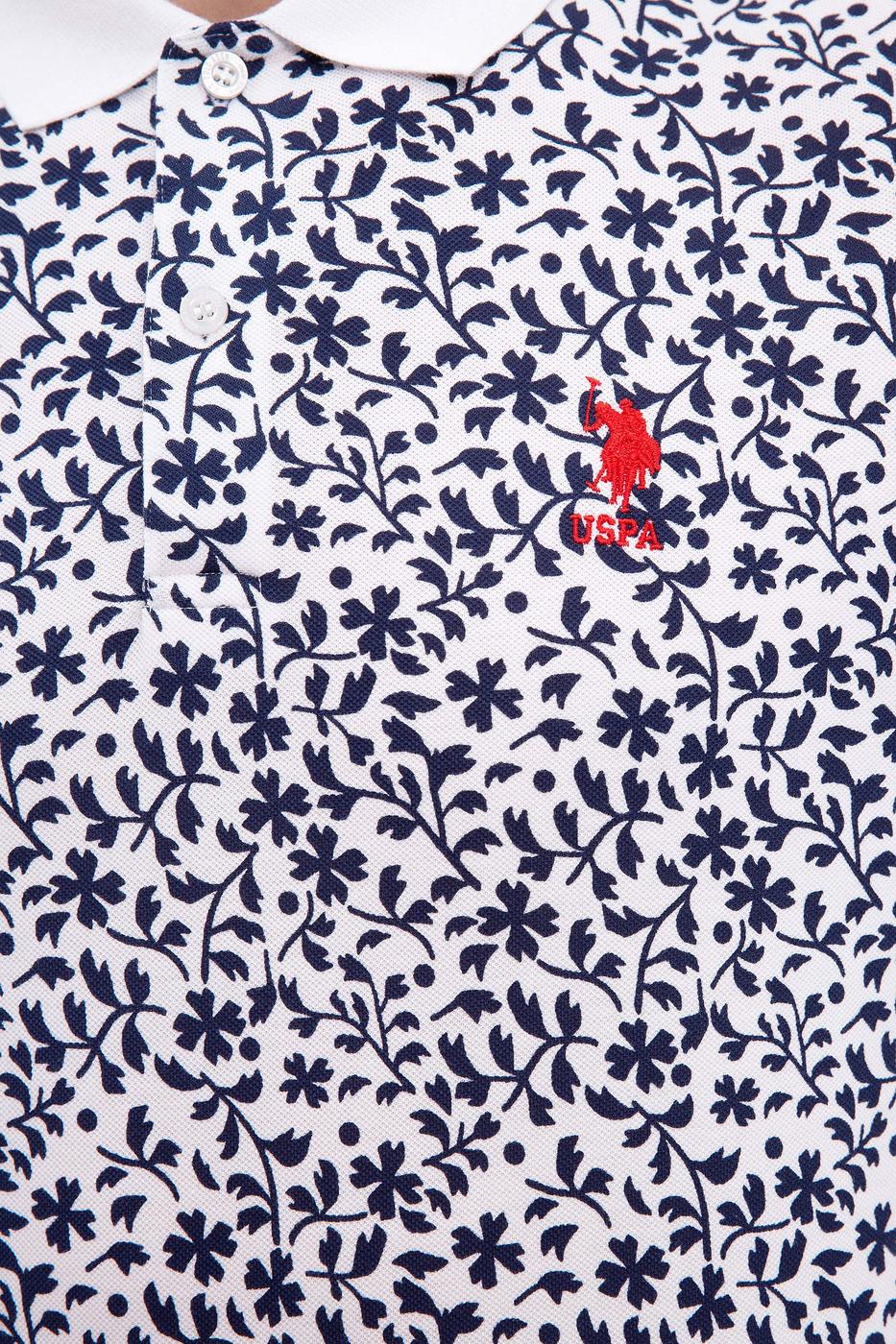 US Polo Assn. Tree Branches Print Small Logo Polo Shirt - Men