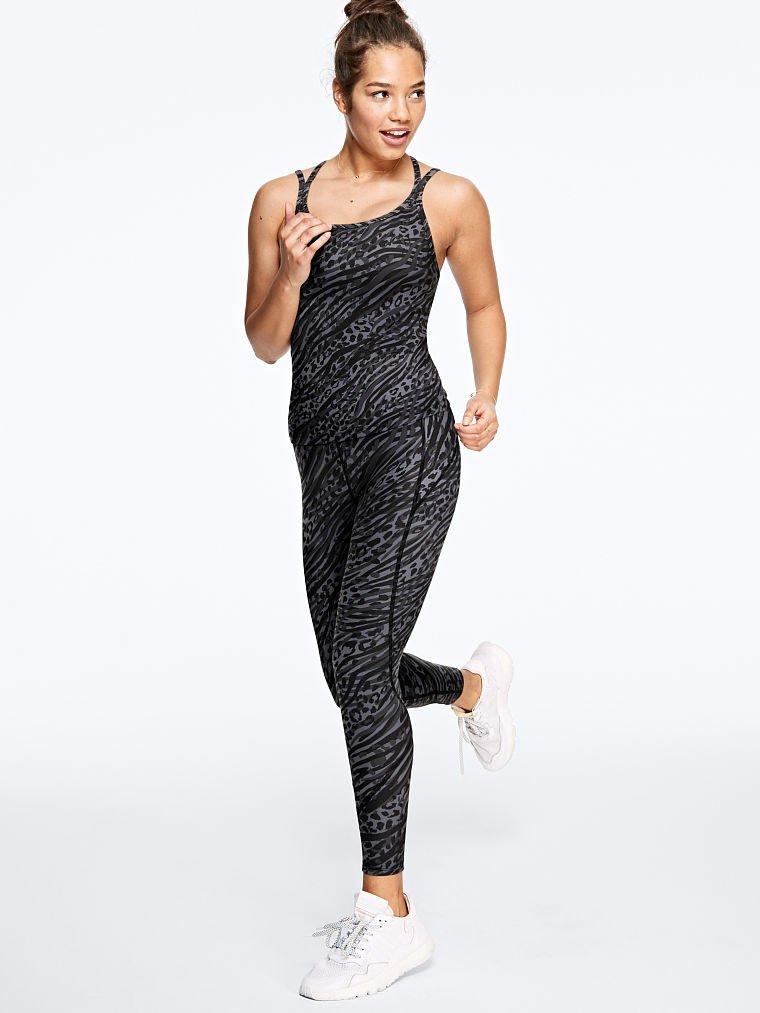 Victoria's Secret Women Leggings Stormy Grey Leopard Zebra- Oshoplin